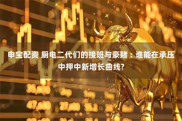 申宝配资 厨电二代们的接班与豪赌 : 谁能在承压中押中新增长曲线?
